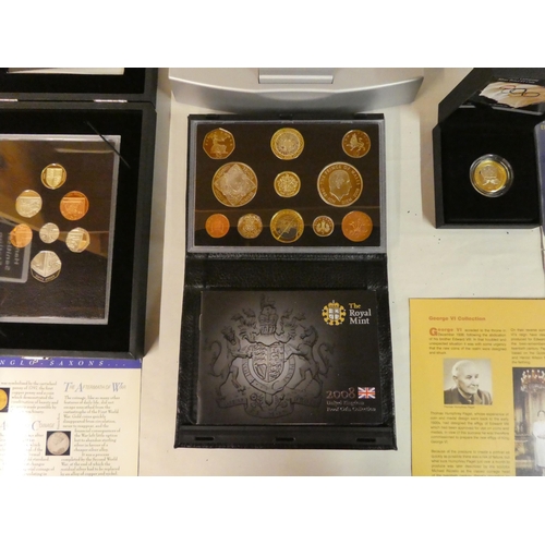 8 - Royal Mint and other proof coins: to include The King George VI collection, in a card sleeve