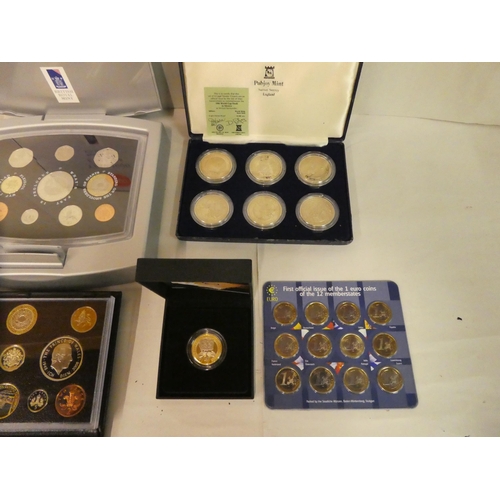8 - Royal Mint and other proof coins: to include The King George VI collection, in a card sleeve