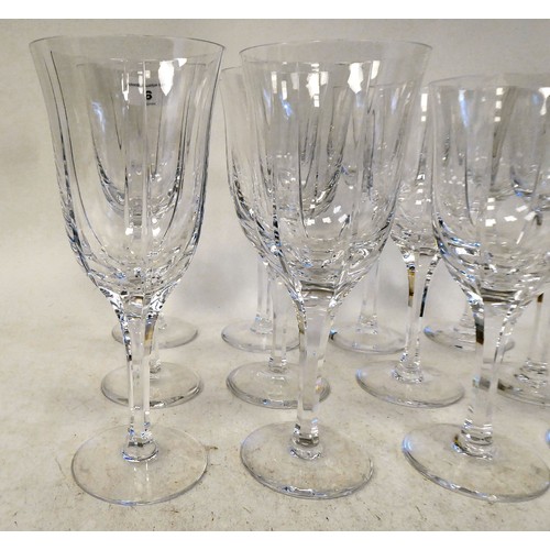 6 - A suite of Atlantis drinking glasses: to include flutes and pedestal wines