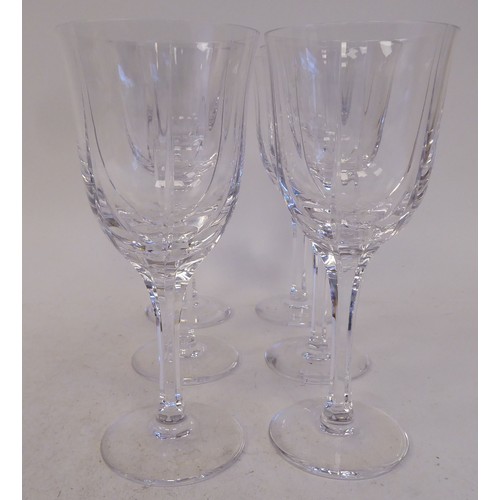 6 - A suite of Atlantis drinking glasses: to include flutes and pedestal wines