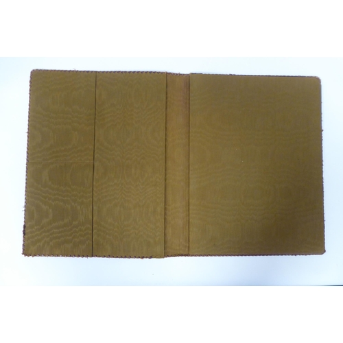 10 - A mixed lot: to include a moulded stitched brown hide writing case folder; a bright cut engraved sil... 