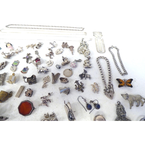 25 - Items of personal ornament: to include silver and white metal charms