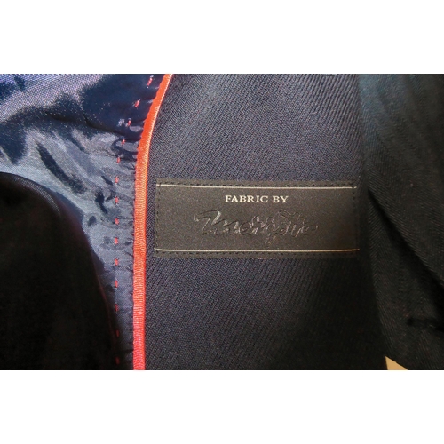 27 - A Polo blue/navy herringbone blazer; and a Polo navy twill blazer  both size 10 with labels