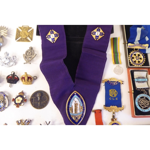 50 - Badges and medals: to include boy scouts; rotary; and military