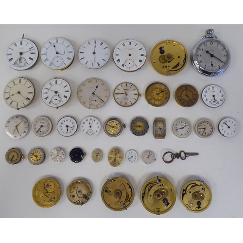 68 - Victorian and later watch movements  various sizes