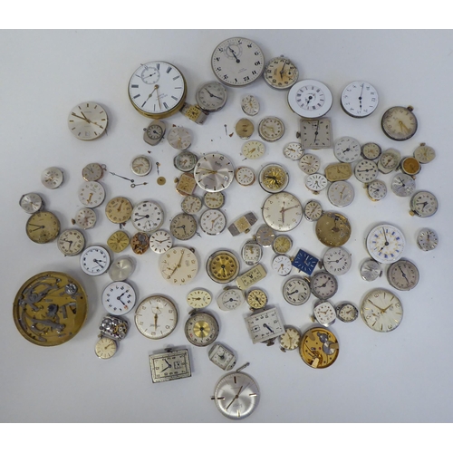 69 - Victorian and later watch movements  various sizes