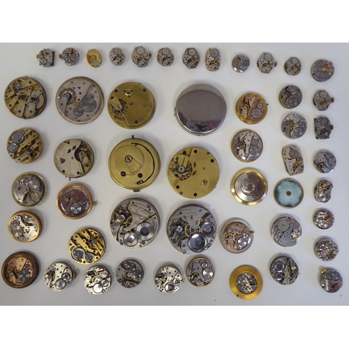 70 - Victorian and later watch movements  various sizes