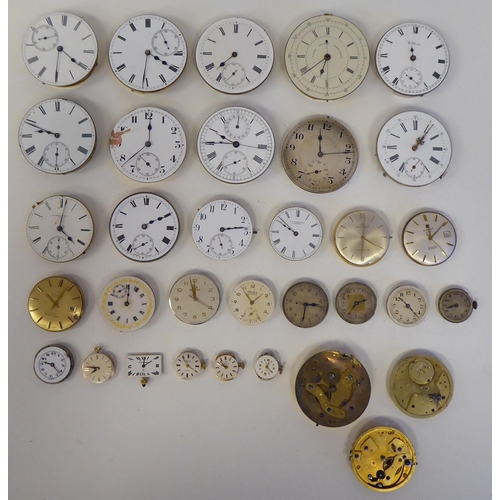 73 - Victorian and later watch movements  various sizes