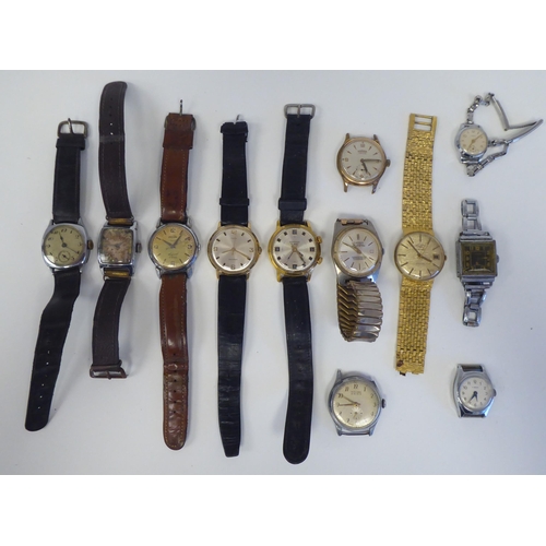 82 - Variously cased and strapped manual wristwatches