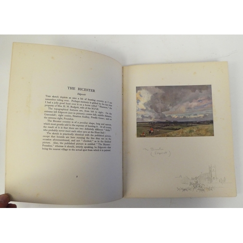 25 - Book: 'My Hunting Sketch Book' written and illustrated by Lionel Edwards, Eyre and Spottiswoode  192... 