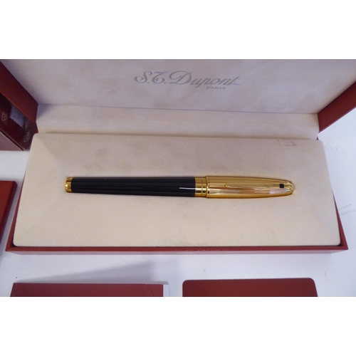 28 - An ST Dupont Olympio ballpoint pen  cased with attendant papers