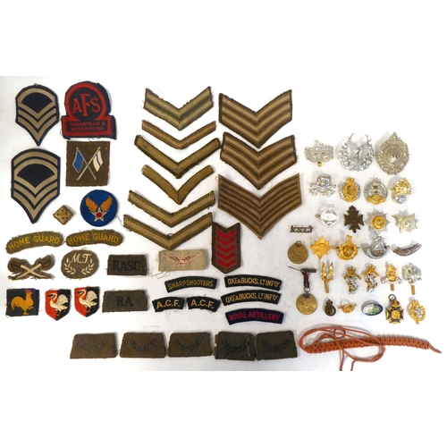 307 - Miscellaneous British military cap badges and other insignia, some copies: to include Royal Hampshir... 