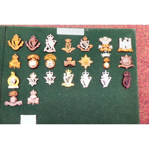 315 - Approx. forty-four Welsh and Irish regimental cap badges, some copies: to include Royal Welsh Fusili... 