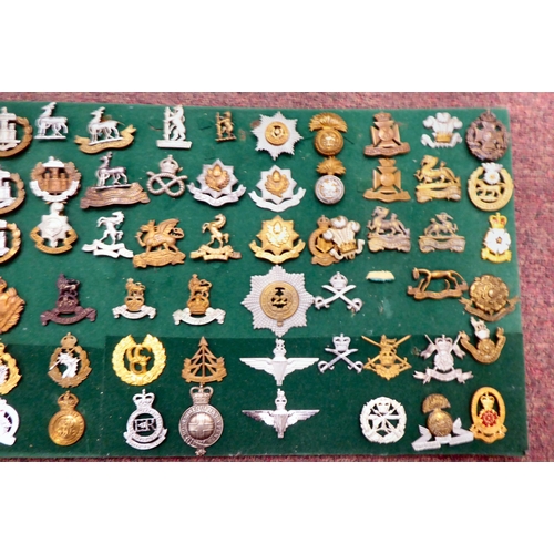 319 - Approx. ninety British military cap badges and other insignia, some copies: to include The Border; T... 