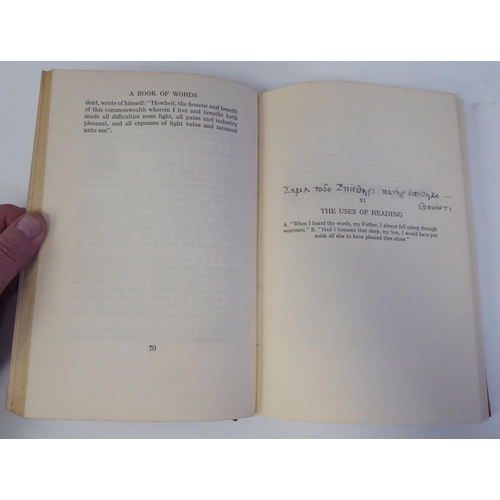 326 - Book: 'A Book of Words' selections from speeches and addresses, delivered between 1906 and 1927, by ... 