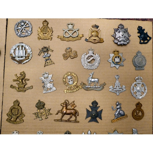 330 - Approx. 100 British military cap badges, some copies: to include Royal Army Ordnance Corps; The Nort... 