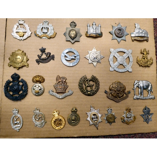 330 - Approx. 100 British military cap badges, some copies: to include Royal Army Ordnance Corps; The Nort... 