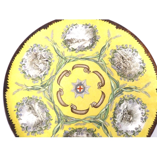 5 - A late Victorian china charger 'The Beaconsfield Plate' designed and hand painted by Maj FA Chansley... 