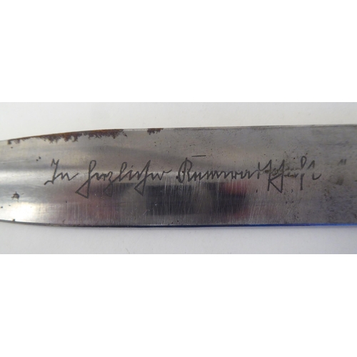 54 - A German SS dagger blade with inscriptions  8.5