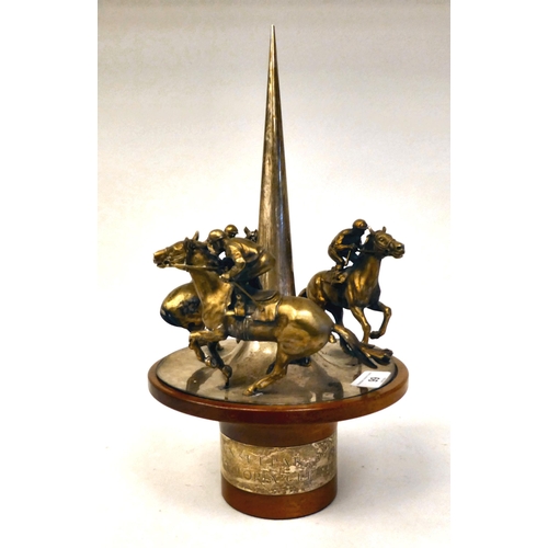 99 - A bi-coloured metal horse racing trophy, 'Insulpak Victoria Cup'  15