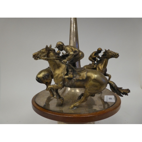 99 - A bi-coloured metal horse racing trophy, 'Insulpak Victoria Cup'  15