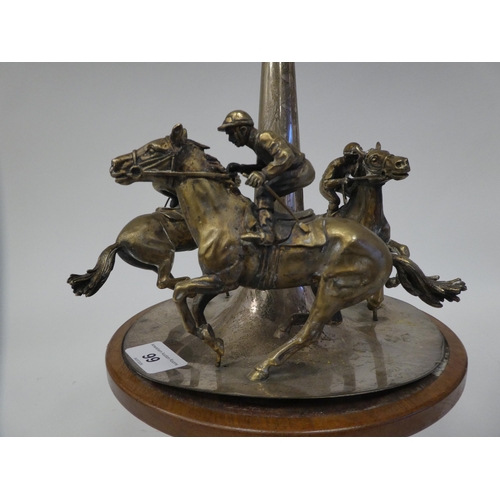 99 - A bi-coloured metal horse racing trophy, 'Insulpak Victoria Cup'  15