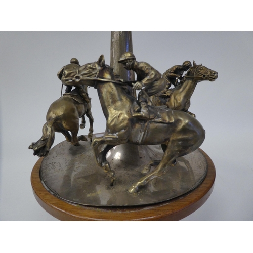 99 - A bi-coloured metal horse racing trophy, 'Insulpak Victoria Cup'  15