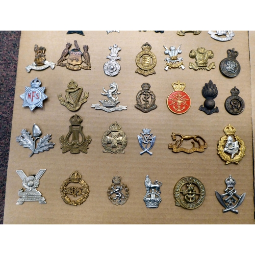 330 - Approx. 100 British military cap badges, some copies: to include Royal Army Ordnance Corps; The Nort... 