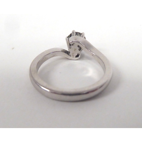 10 - An 18ct white gold, diamond solitaire