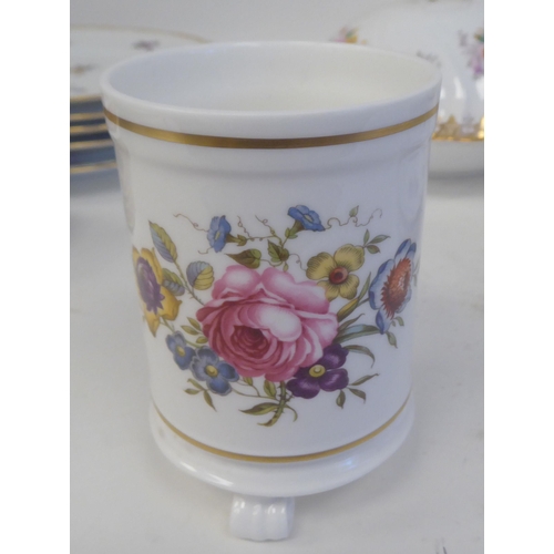 106 - Ceramics: to include a late Victorian blush ivory glazed, china biscuit barrel with a silver plated ... 