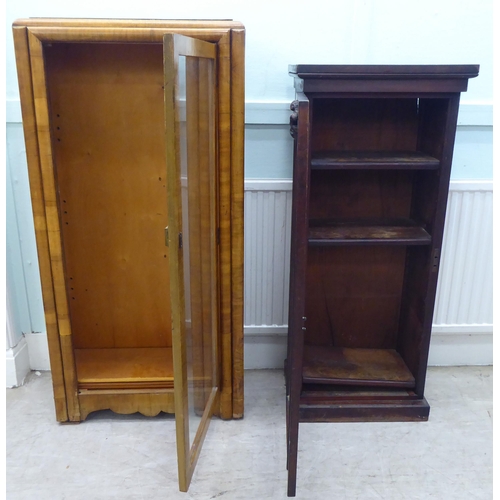 118 - An early Victorian mahogany pedestal design display cabinet, on a plinth  44