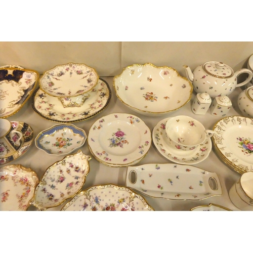 122 - Ceramics: to include a Coalport china plate, decorated with flora  12