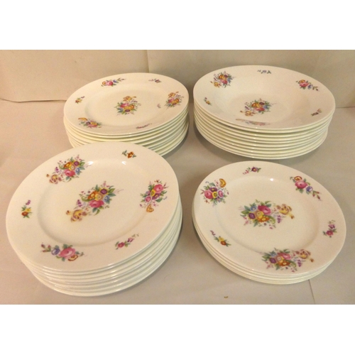 129 - Ceramics: to include a Royal Crown Derby china dish, decorated with flora  8