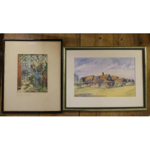 143 - Framed pictures and prints - mainly landscapes  some bearing signatures  mixed sizes