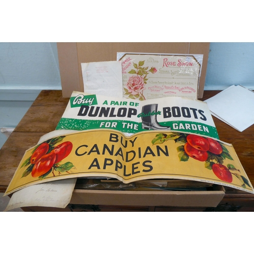 164 - Mainly 19th & 20thC printed ephemera: to include a 1958 Kellogs Corn Flakes cereal box