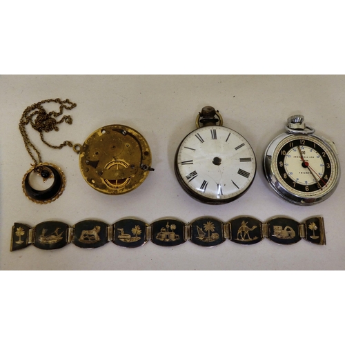 178 - A mixed lot: to include a mid 19thC silver cased pocket watch