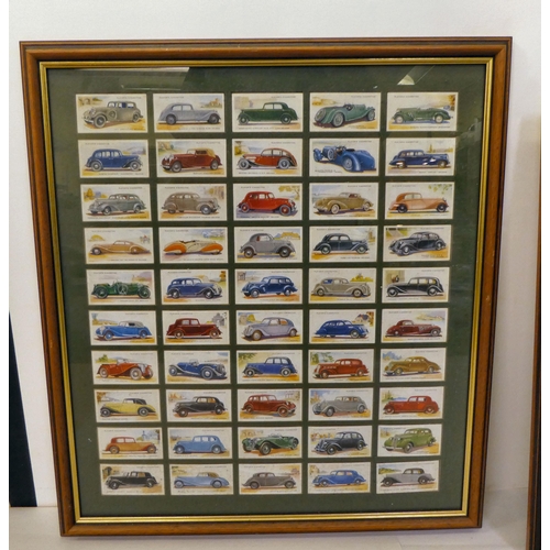 348 - Four framed themed groups of Wills and Players cigarette cards 