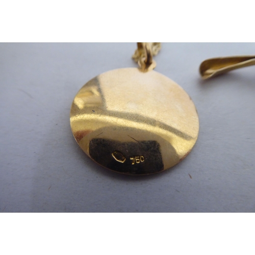 371 - 18ct gold jewellery: to include a pendant necklace 