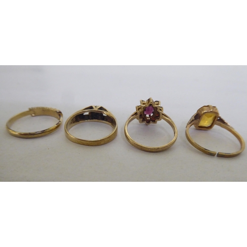 373 - 9ct gold jewellery: to include a wedding ring