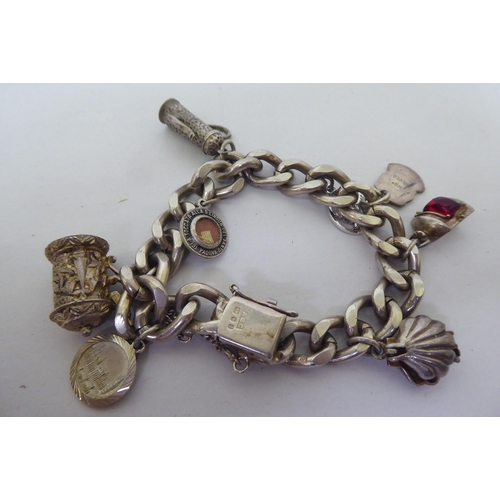 375 - Silver collectables: to include a charm bracelet 