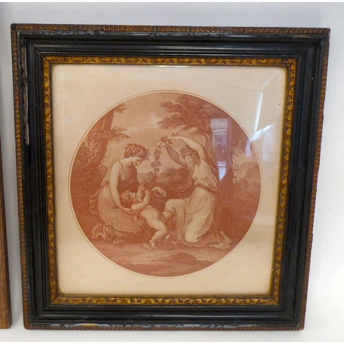 53 - Two 18thC style sepia prints, depicting classical subjects  10