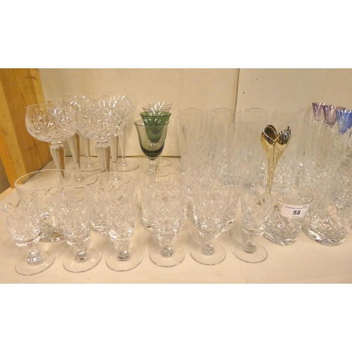 58 - Glassware: to include a cut lead crystal tumbler