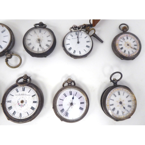 7 - Mainly silver cased pocket watches