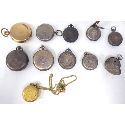 7 - Mainly silver cased pocket watches