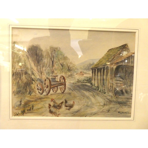 97 - Pictures: to include an early/mid 20thC British School - a stable scene  watercolour  13