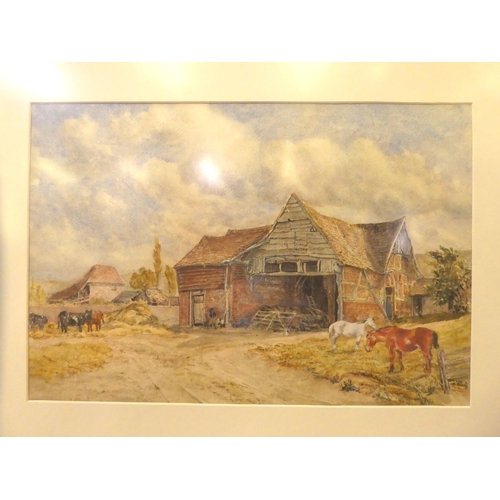 97 - Pictures: to include an early/mid 20thC British School - a stable scene  watercolour  13