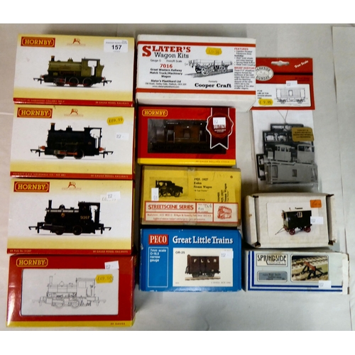 157 - '00' gauge model railway accessories: to include a Hornby 0-6-0 Peckett B2 Sherwood Colliery No.4 lo... 