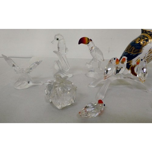 Collectables, viz. three Royal Crown Derby china paperweights largest 4 ...