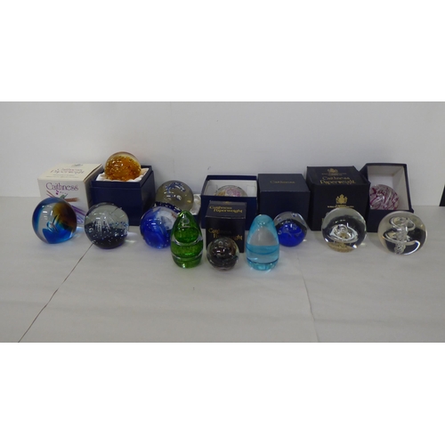 419 - Caithness glass paperweights, some boxed: to include 'Swirl'  3