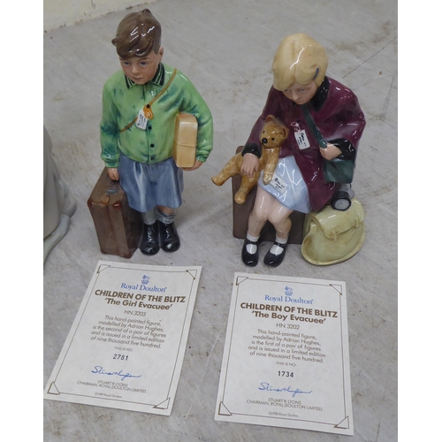 42 - Two Royal Doulton china figures, viz. 'The Girl Evacuee'  HN3203  6